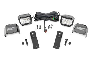 Can-Am Maverick Sport 1000R LED Light Kit - Rear - Rough Country - Wide Angle - Chrome